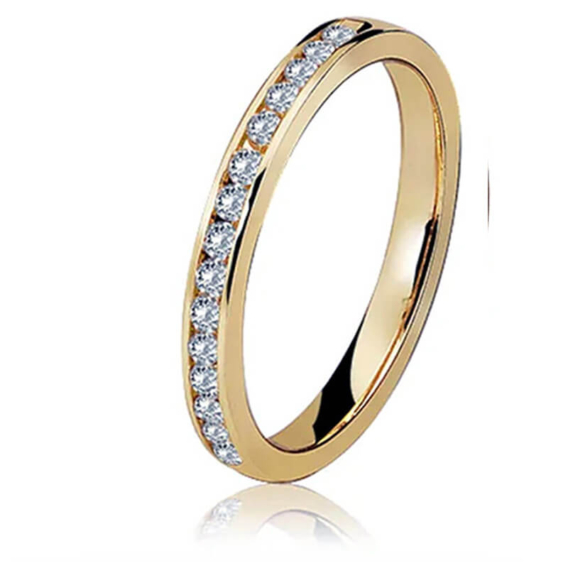 Aliança Aparador de Casamento em Ouro 18k Slim Diamante