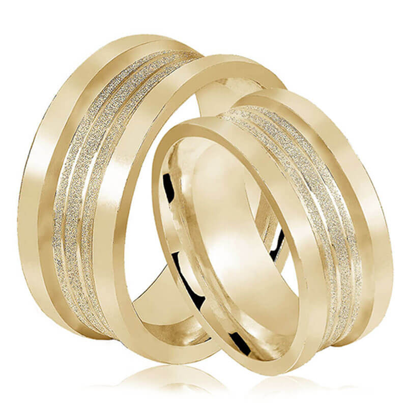 Aliança de Casamento De Ouro 18k Forever