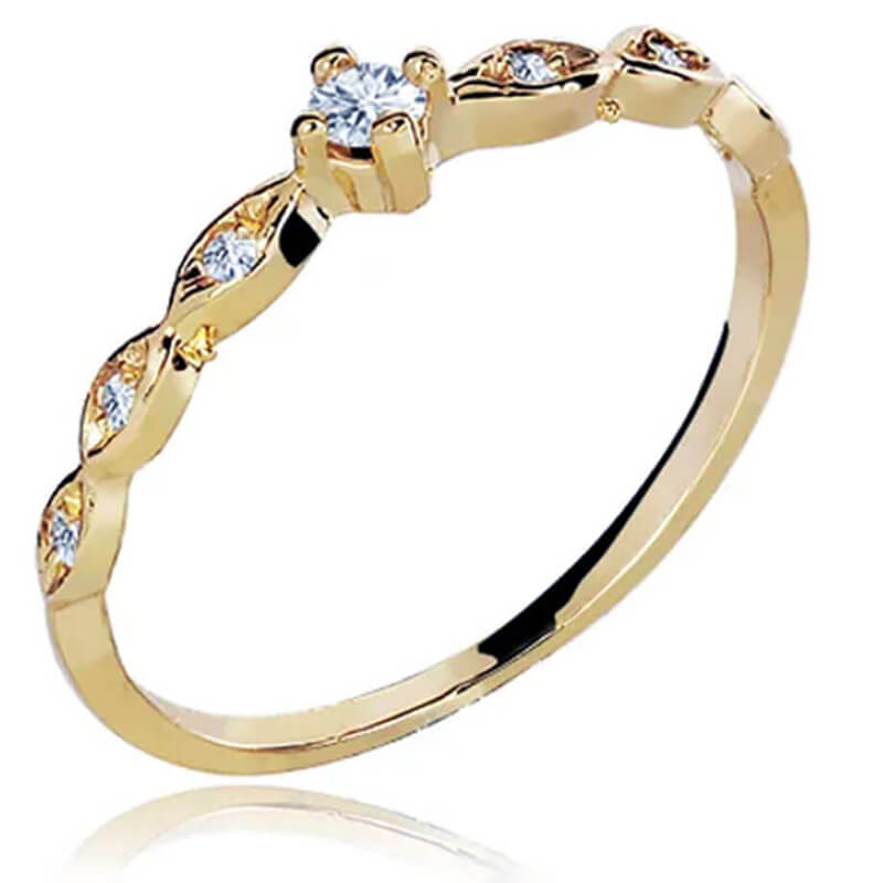 Anel de Ouro 18k Com Diamantes Paris