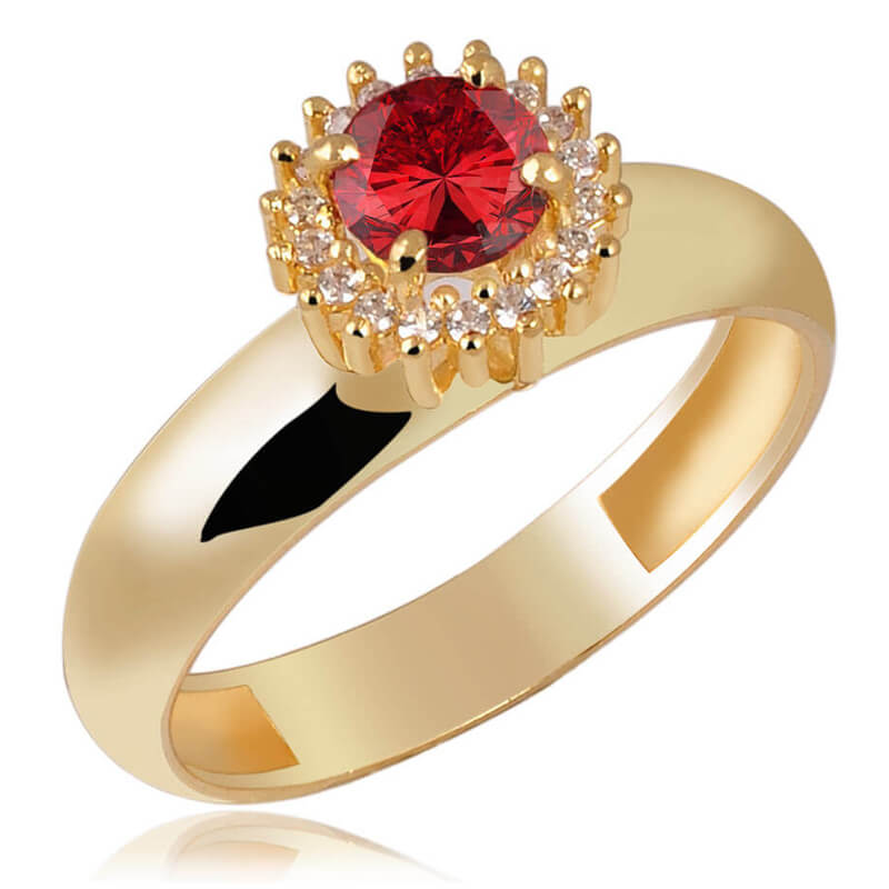 Anel de Formatura de Ouro 18k Red Gold